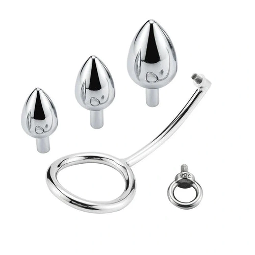 Anal Hooks DiscreetChoice Stainless with Ring Cock Anal Set 4663 Steel Hook 1015